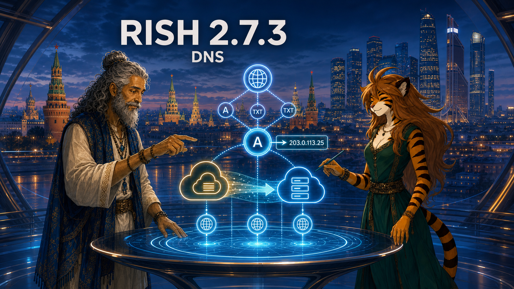 проектирование dns в rish
